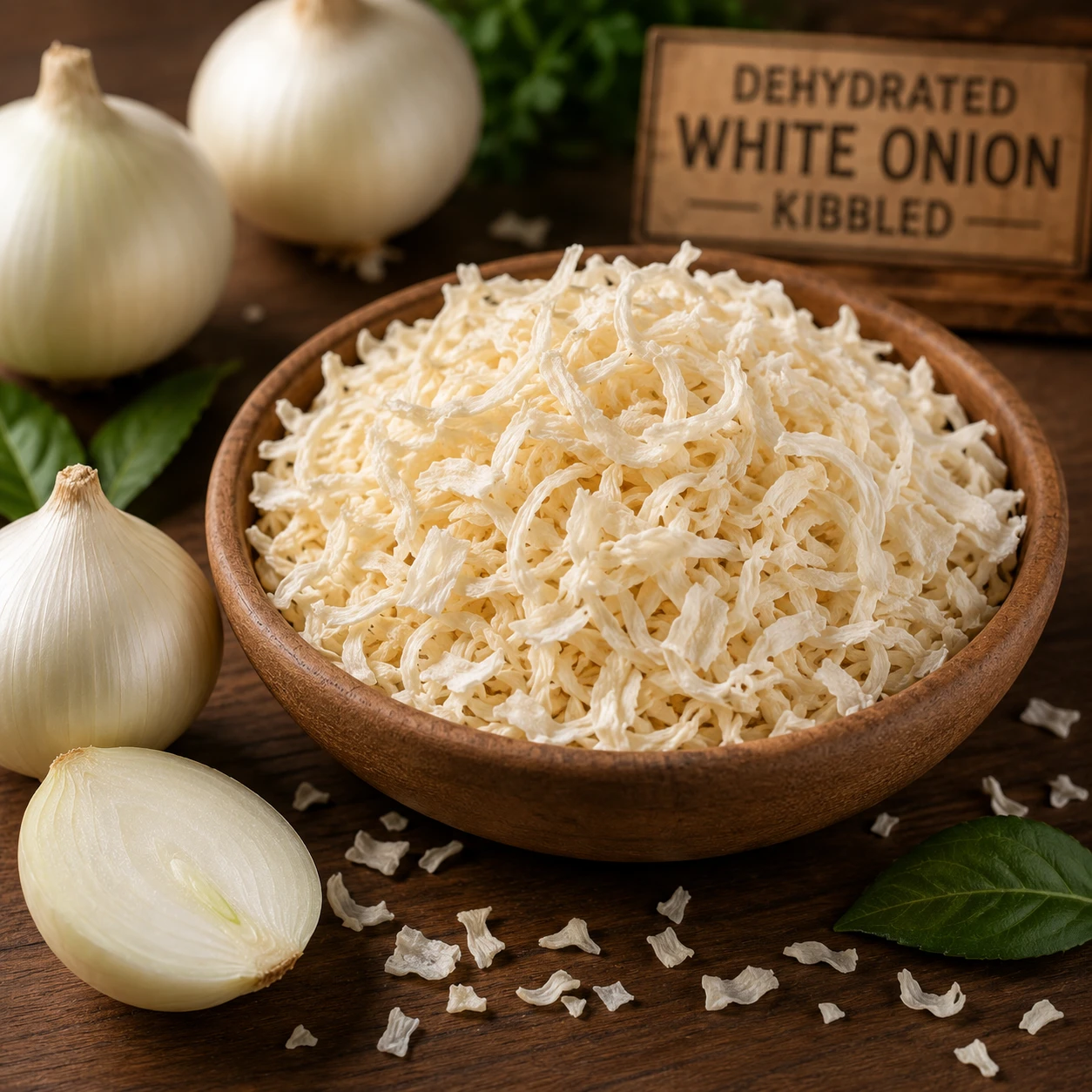 Dehydrated White Onion Kibbled