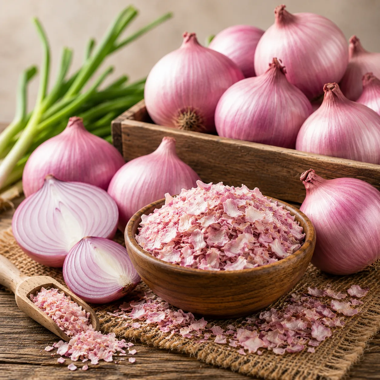 Pink Onion with Dehydrated Pink Onion