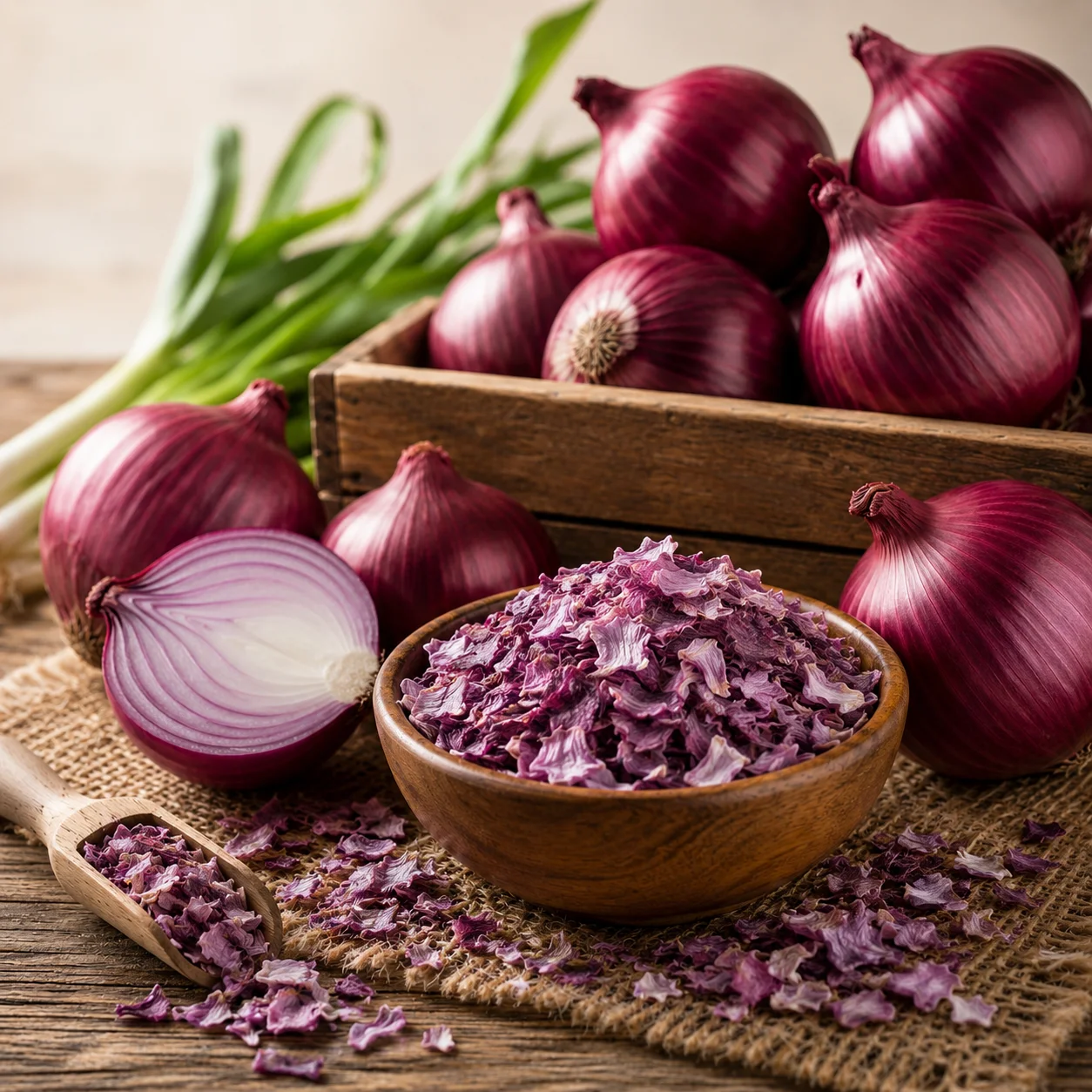 Red Onion with Dehydrated Red Onion