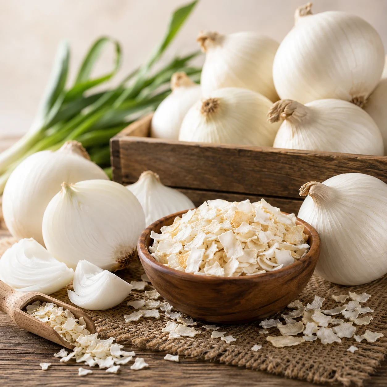 White Oniion with Dehydrated White Onion