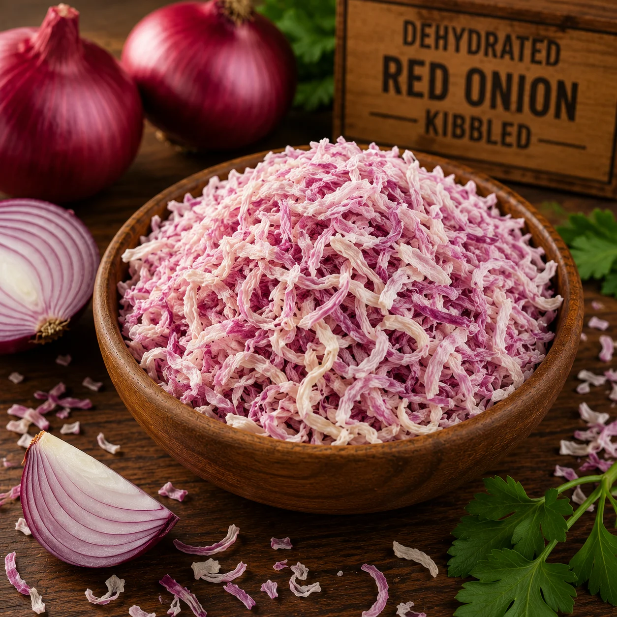 Dehydrated Red Onion Kibbled